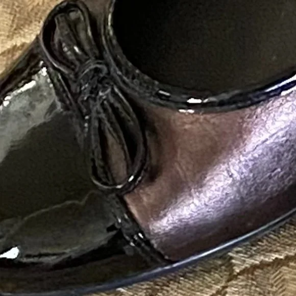 NURTURE Black Patent and Copper Ballet Flats - Picture 10 of 10